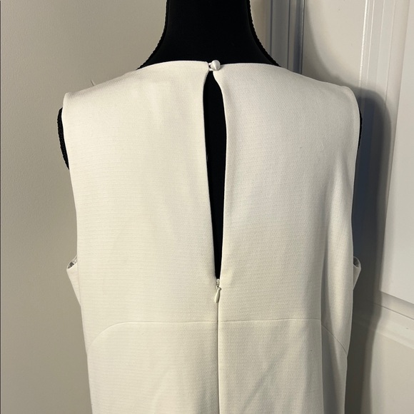 White House Black Market White Dress with Embellished Neckline - Picture 6 of 9